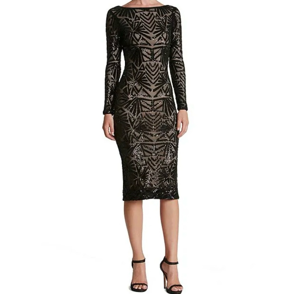 Dress the Population Emery In Black
